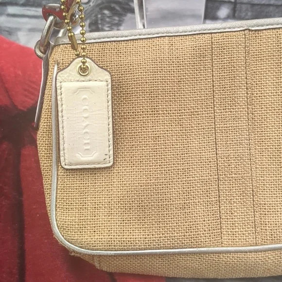 Coach LE Limited Bumble Bee Floral Y2K Mini Bag w Raffia Shoulder Purse - Picture 14 of 14